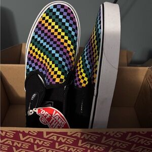 Vans Colorful Checkered Slip-On Shoes